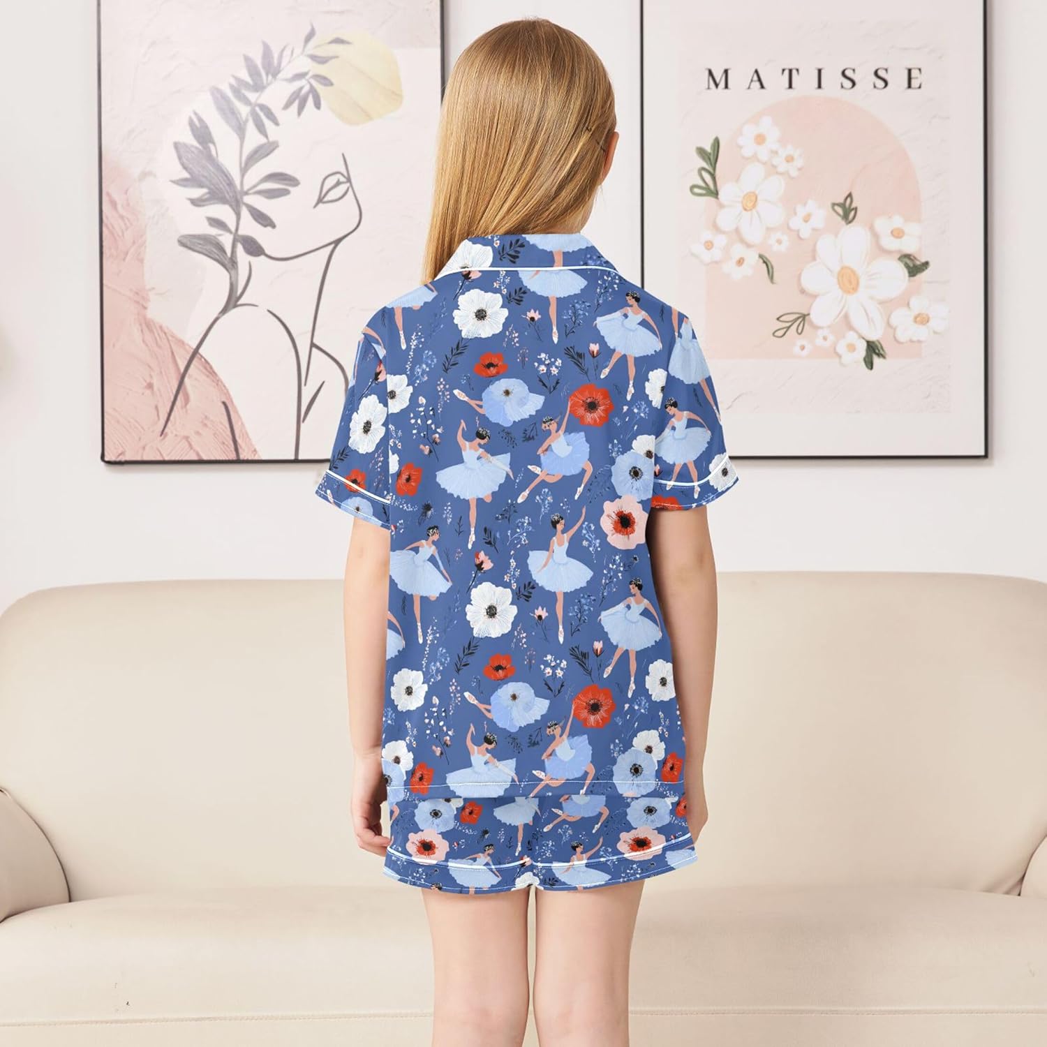 Silk Pajama Sets Short Sleeve Pajamas Soft Sleepwear 2 Piece Pjs Set