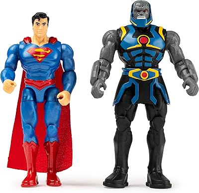 DC Comics, 4-Inch Superman vs. Darkseid Action Figure 2-Pack with 6 Mystery Accessories, Adventure 1