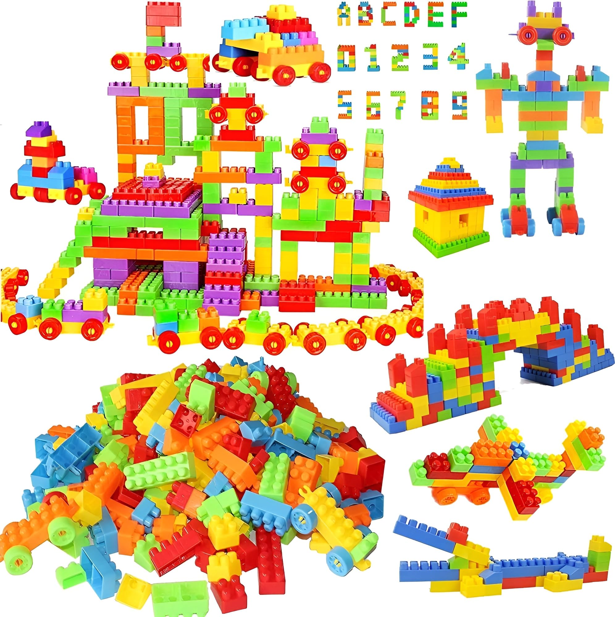 Building Blocks Toys for Kids Educatinal and Learning Puzzle Games for Kids Girls & Boys Preschool Children - 60 Pcs Bag, Multicolor (B0D9S38LTZ) Amazon Price History, Amazon Price Tracker