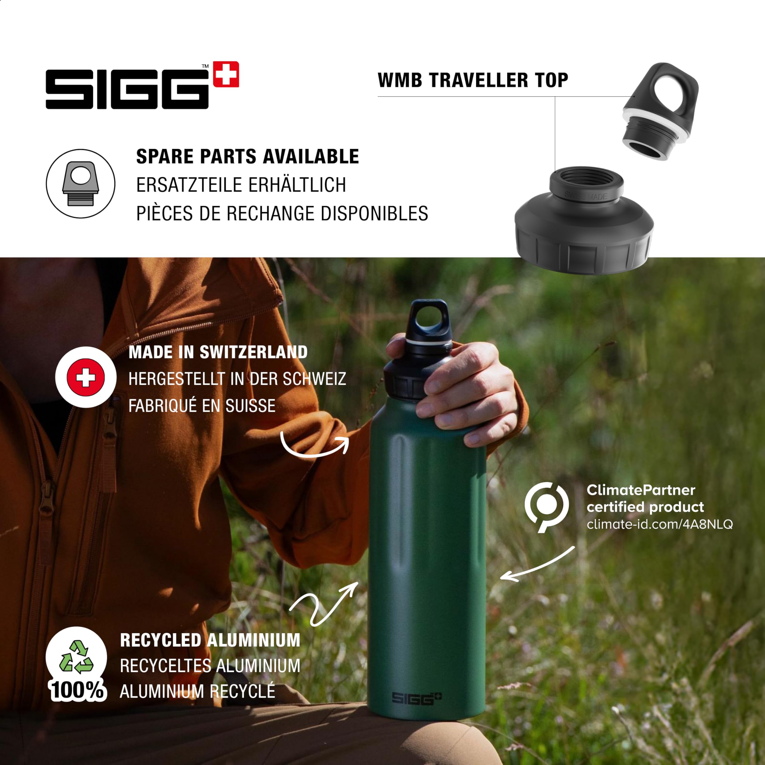 SIGG Traveller Water Bottle - Drinkfles - 1 L - Mustard Touch