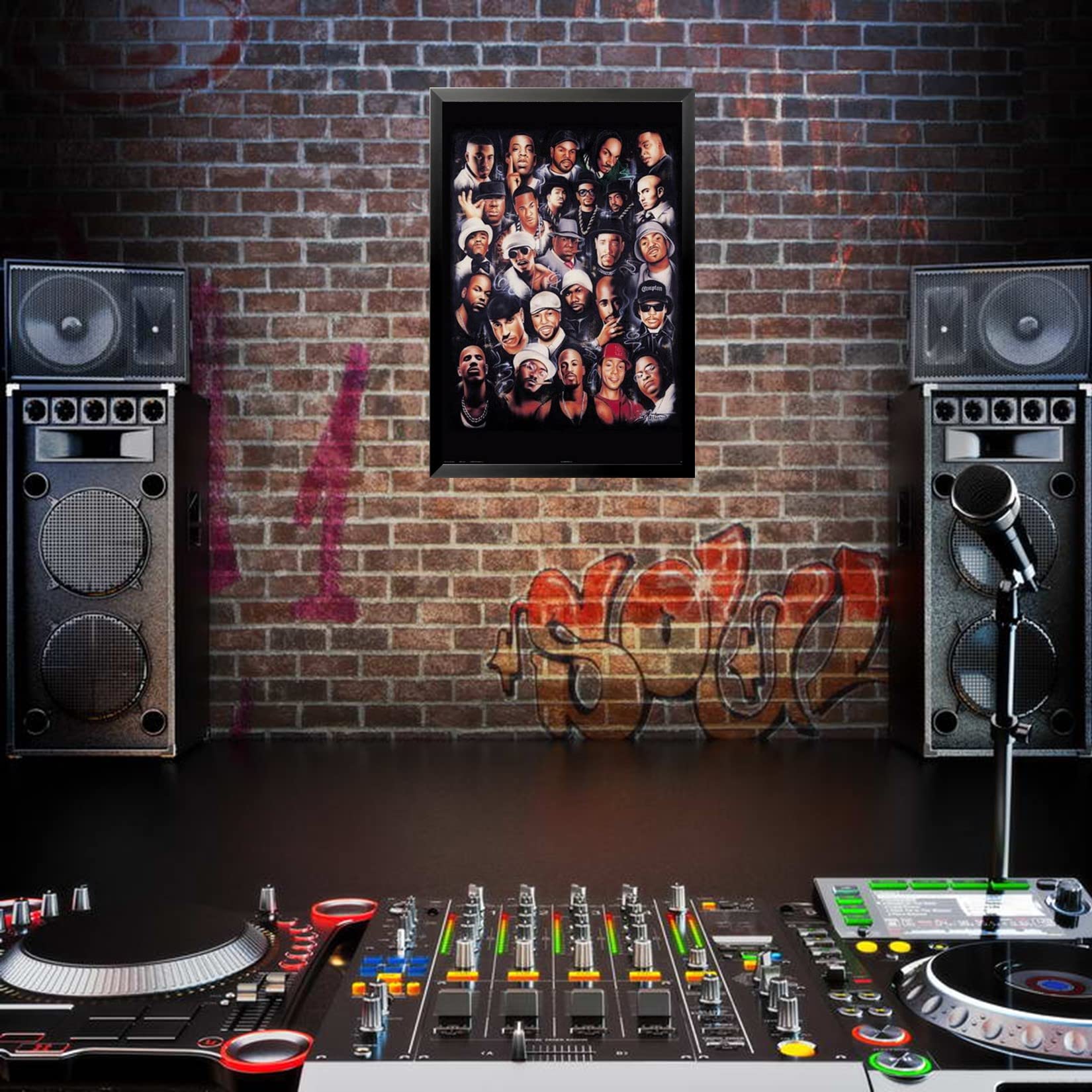 Amazon.com: buyartforless FRAMED Rap Legends Old School and