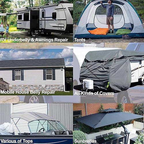 Miniatura 6 de Autrends Cinta de reparación blanca  Cinta de reparación de tienda de campaña de 6 x 96 pies cinta de reparación de toldo de caravana cinta adhesiva