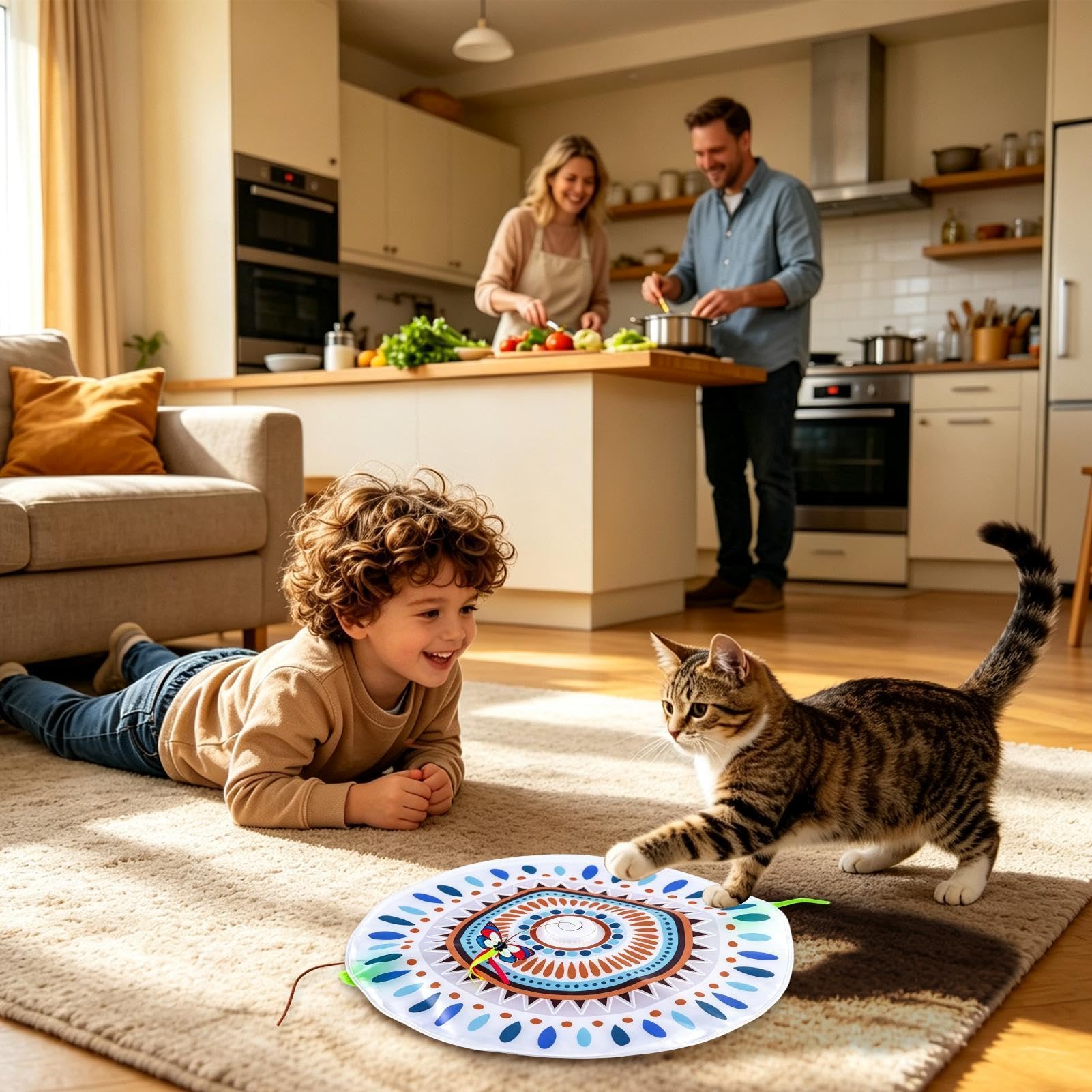 Generico Giocattolo Interattivo Per Gatti di Addestramento Automatico | Giocattolo da Esercizio Per Uso Interno Ed Esterno, In Soggiorno, Casa, Balcone E Appartamento