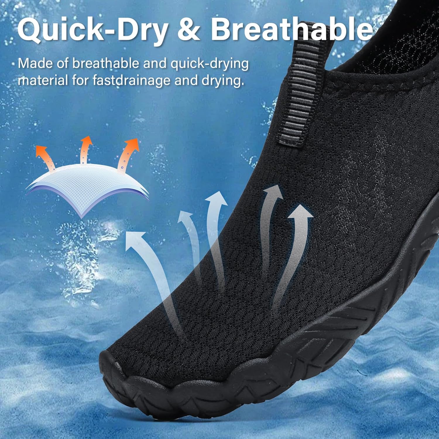 Water Shoes Womens Mens Quick-Dry Aqua Yoga Socks Barefoot Swim Pool Beach Shoes for Walking Hiking Diving Surf Ootdoor Water Sports - Image 8