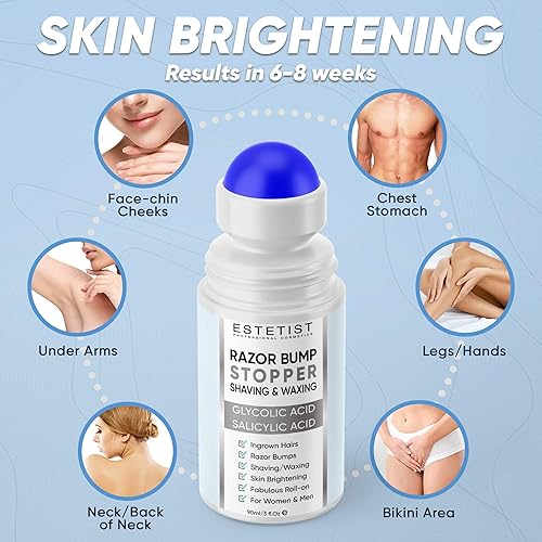 Miniatura 5 de Razor Bump Stopper Tratamiento para el cuidado de la piel para cara, cuello, área de bikini, piernas y axilas y retinol bálsamo abrillantador para