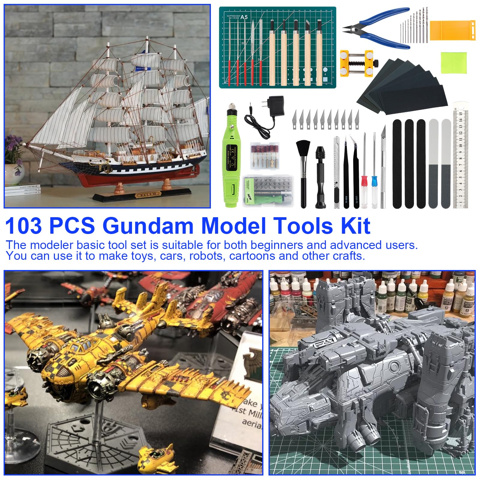 Gundam Tool Kit - 103 Pcs Model Repair Kit -7 Gundam Tool Kit - 103 Pcs Model Repair Kit -7