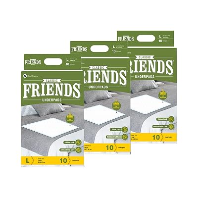 Friends Classic Disposable Underpads,Soft & Super Absorbency - 60x90 cm (Pack of 3).