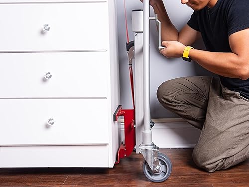 Miniatura 8 de Mover manual de muebles (juego de 2), tapa de 1100 libras, aluminio, altura de elevación de 12 pulgadas, mudanza de maquinaria