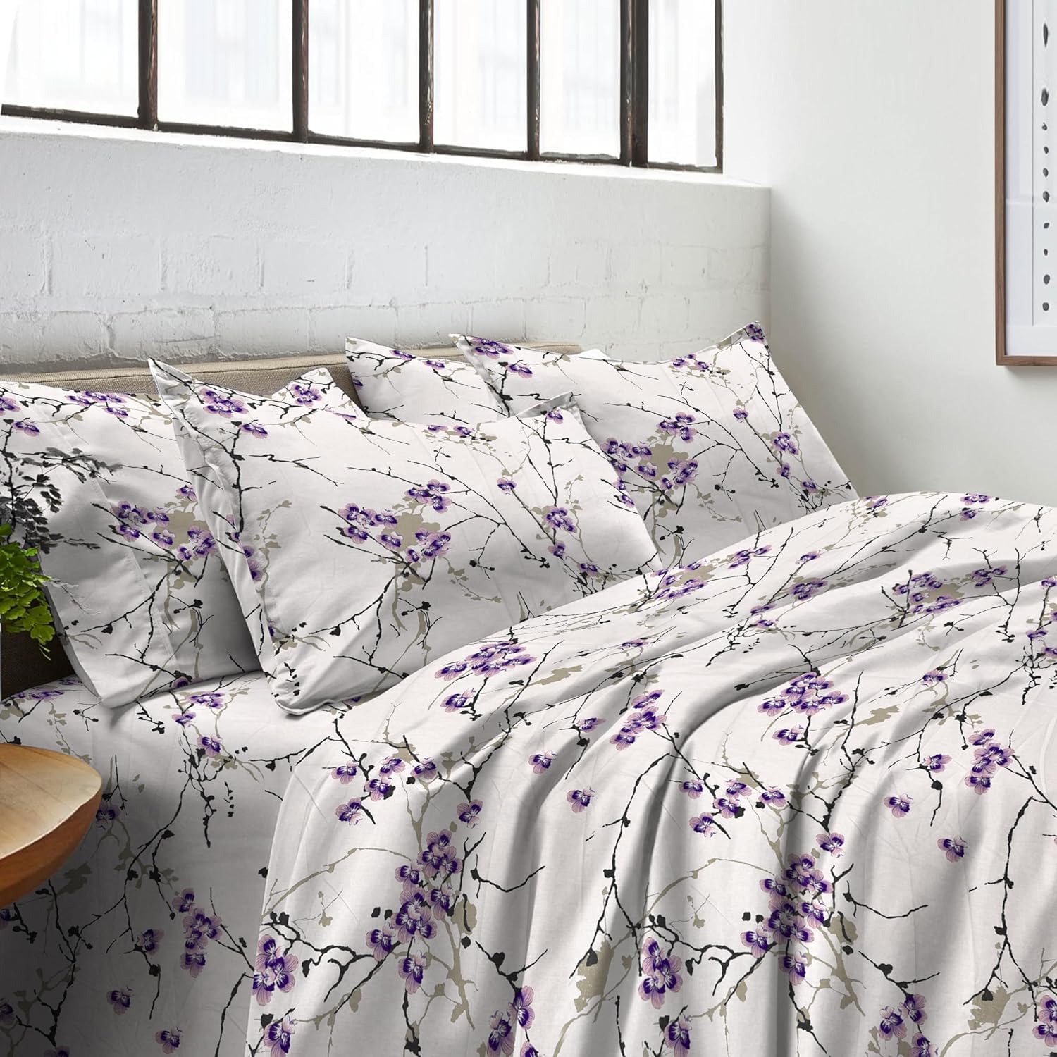 EverSoft Super King Size Duvet Cover Set, Exotic Lilac - Image 2