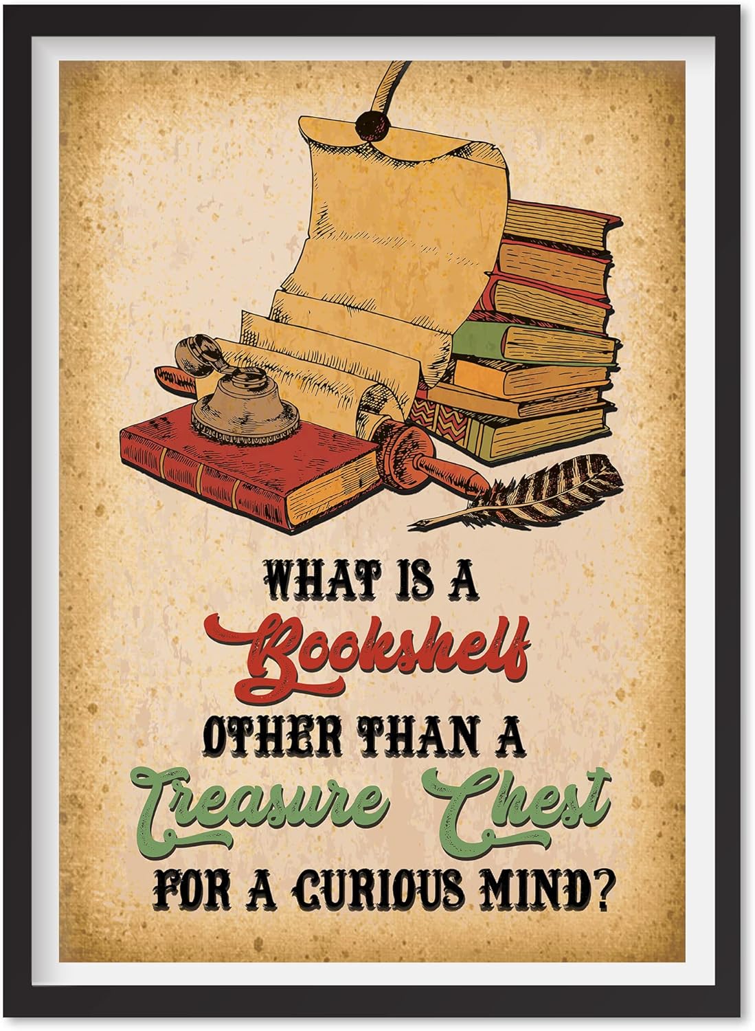 Reading Poster What Is A Bookshelf Other Than A Treasure