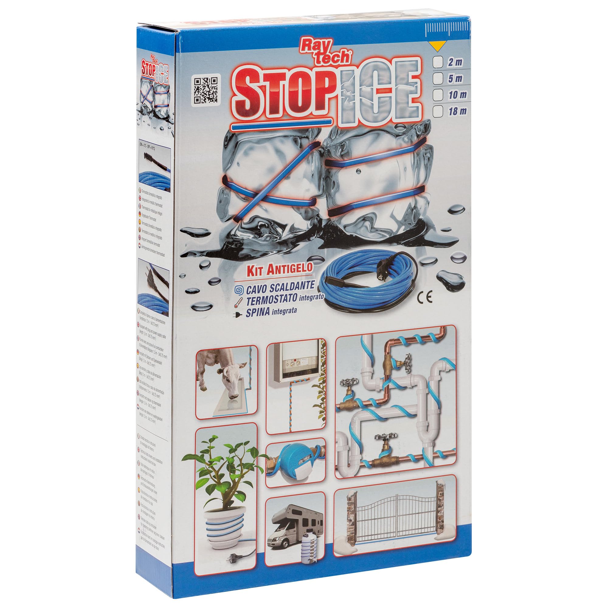 Anguila Eel Stop Ice - Kit de placa calefactora de cable 10m Azul
