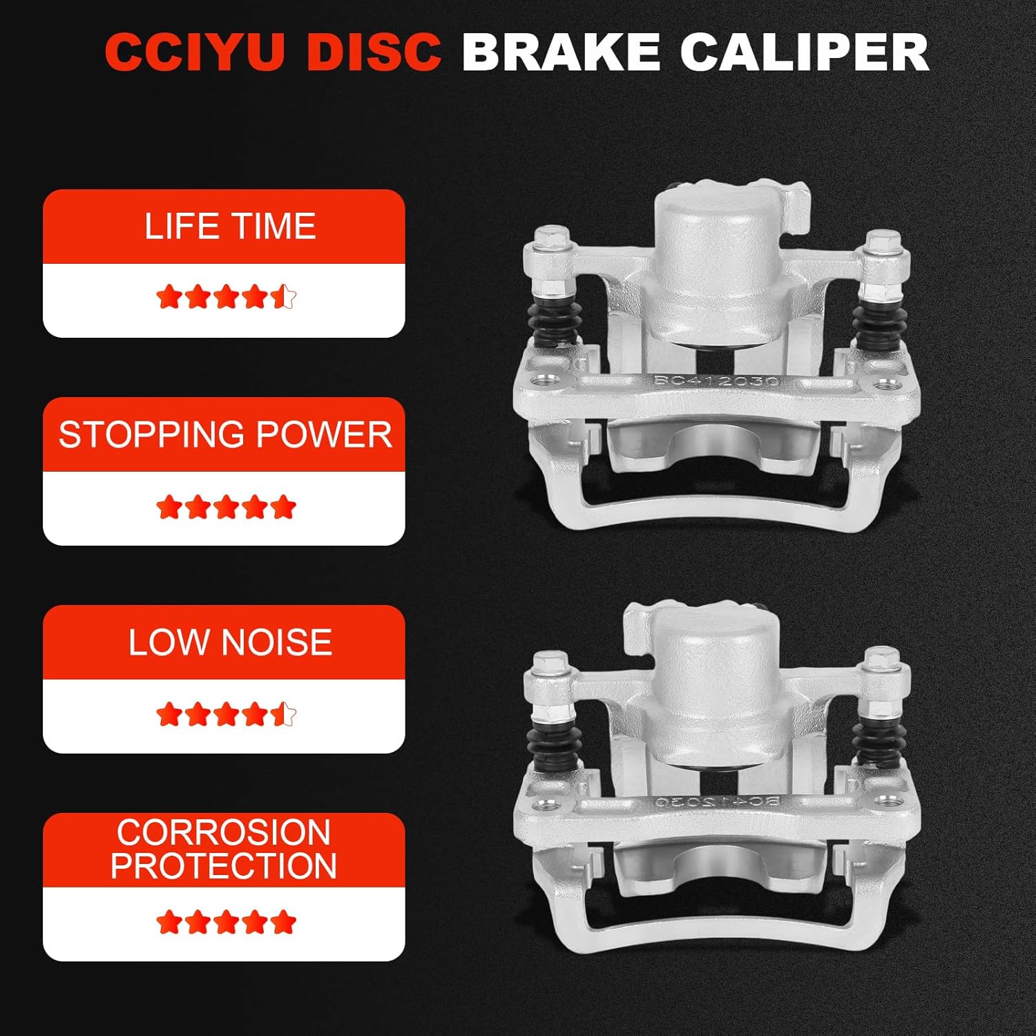 cciyu Rear Left & Right Brake Calipers Assembly w/Bracket 18B5040 18B5041 For Chevy For Captiva Sport/For Equinox,For GMC For Terrain,For Pontiac For Torrent,For Saturn For Vue