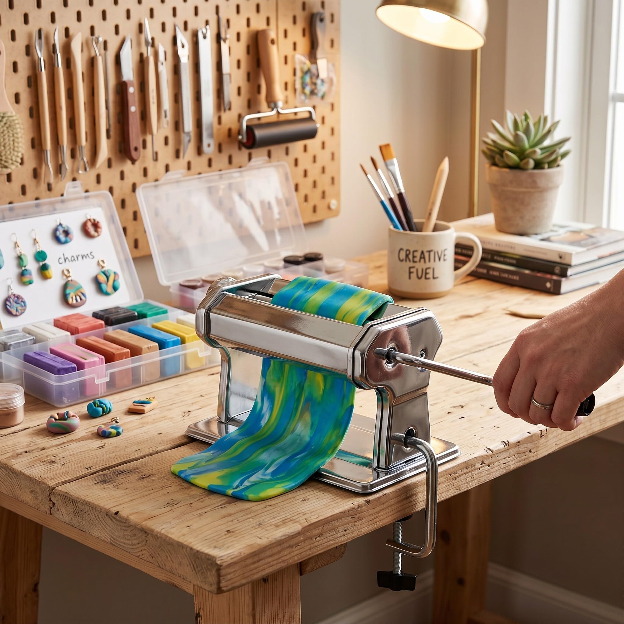 Polymer Clay Press, Ultimate Clay Machine Clay Extruder Tonverlängerer Mischerpressen Handbetriebene Tonpressmaschine Walze Handpresse Polymer Rolling Clay Maschine