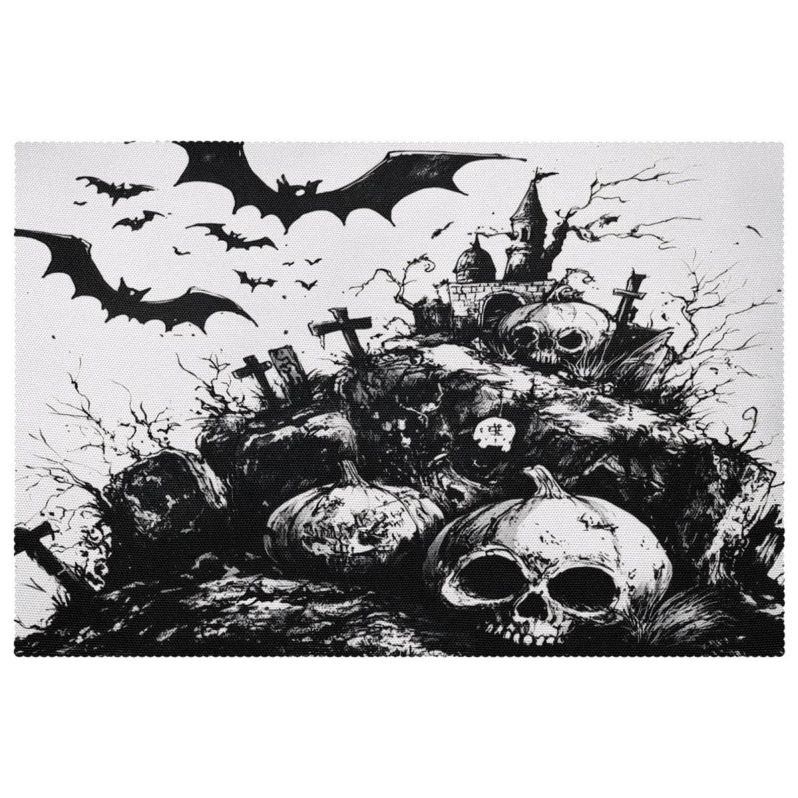 Sets de table Halloween 30,5x45,7 cm antidérapants pour table salle à manger