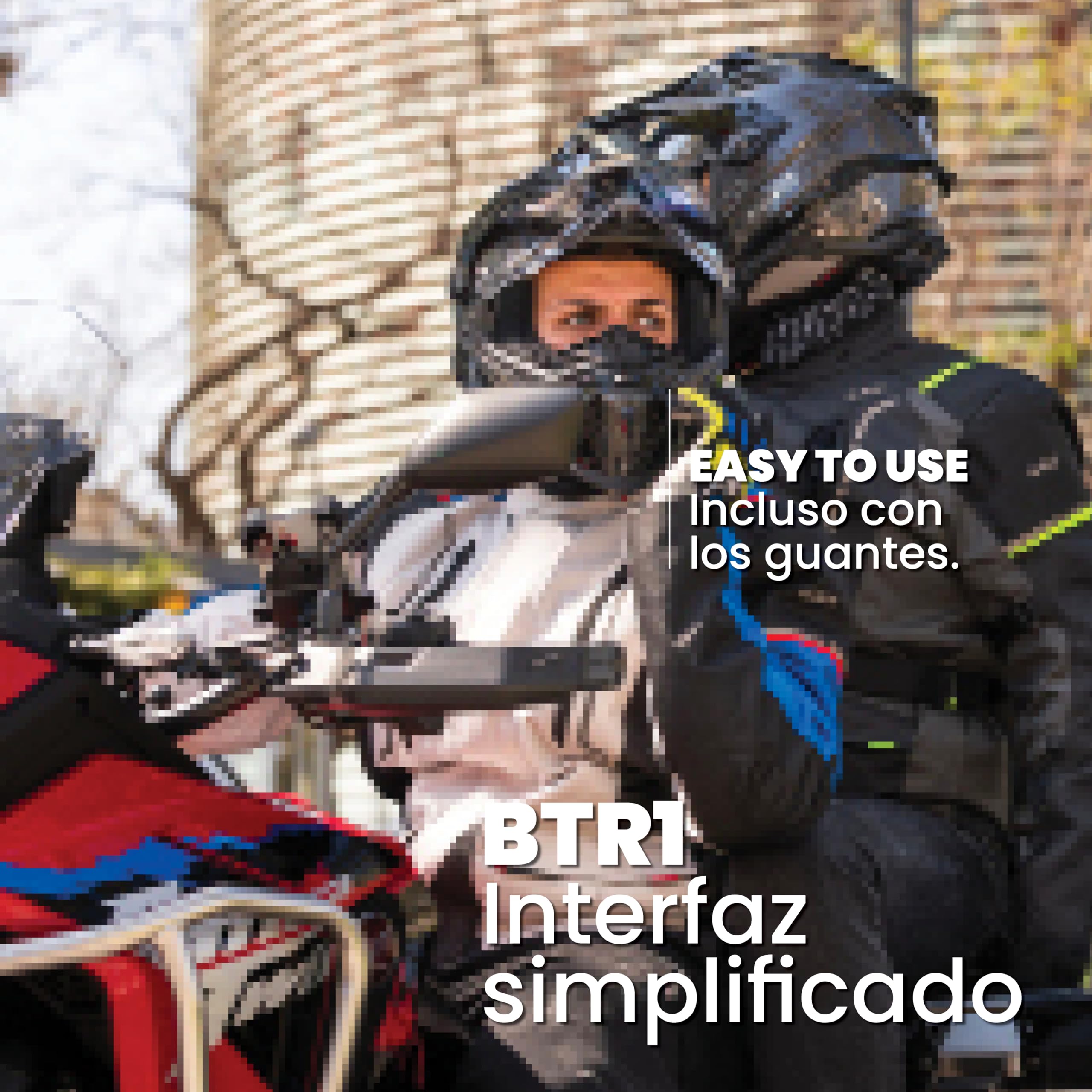 Midland - Intercomunicador Casco Moto Bluetooth Único BTR1, Auriculares Moto Inalámbricos Impermeables IPX6, Alcance 800m, Conferencia 4 Personas, Batería 23H, Conexión GPS/Música, Conforme ECE 22.06