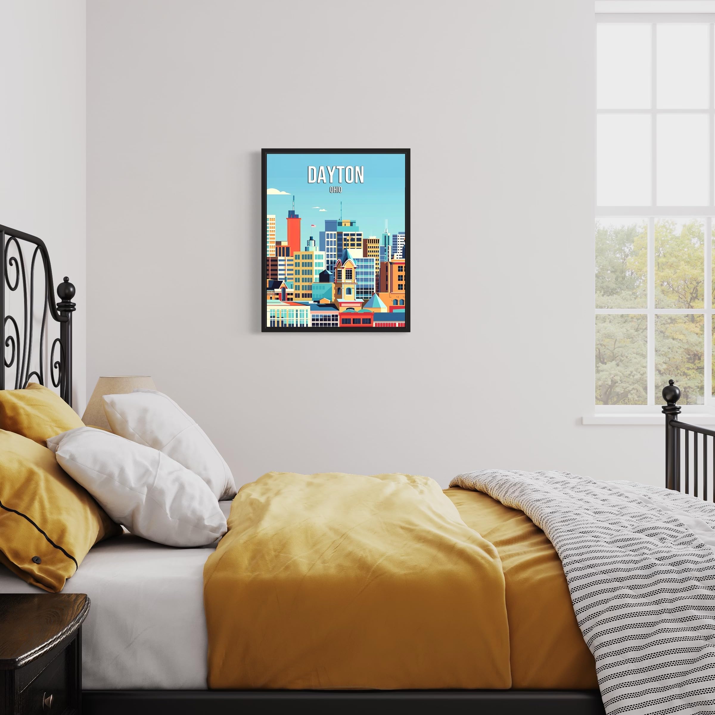 Amazon.com: Dayton Ohio City Poster Art Print, Skyline Cityscape