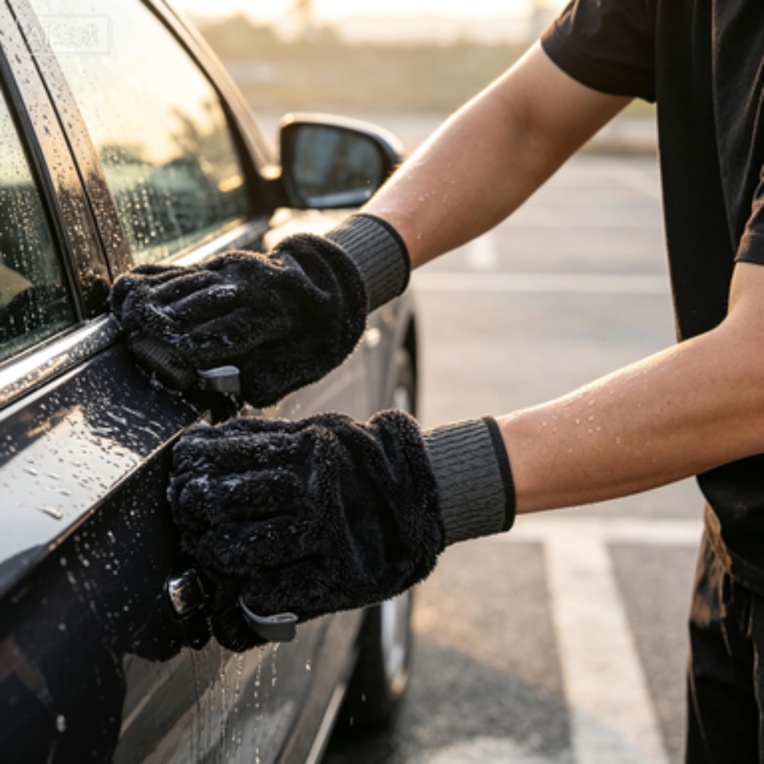 JXpxbao Multifunktionale Mikrofaser-Autowaschhandschuhe, hinterlassen Keine Rückstände nach dem Abwischen, speziell für die Autopflege entwickelt, 2er-Packung (4pcs)