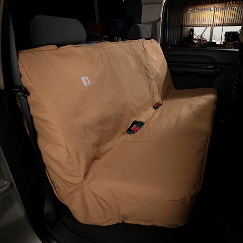 Miniatura 6 de Carhartt Fundas universales de lona de pato de nailon para asiento de banco automotriz, protección duradera para asiento de banco de tamaño completo