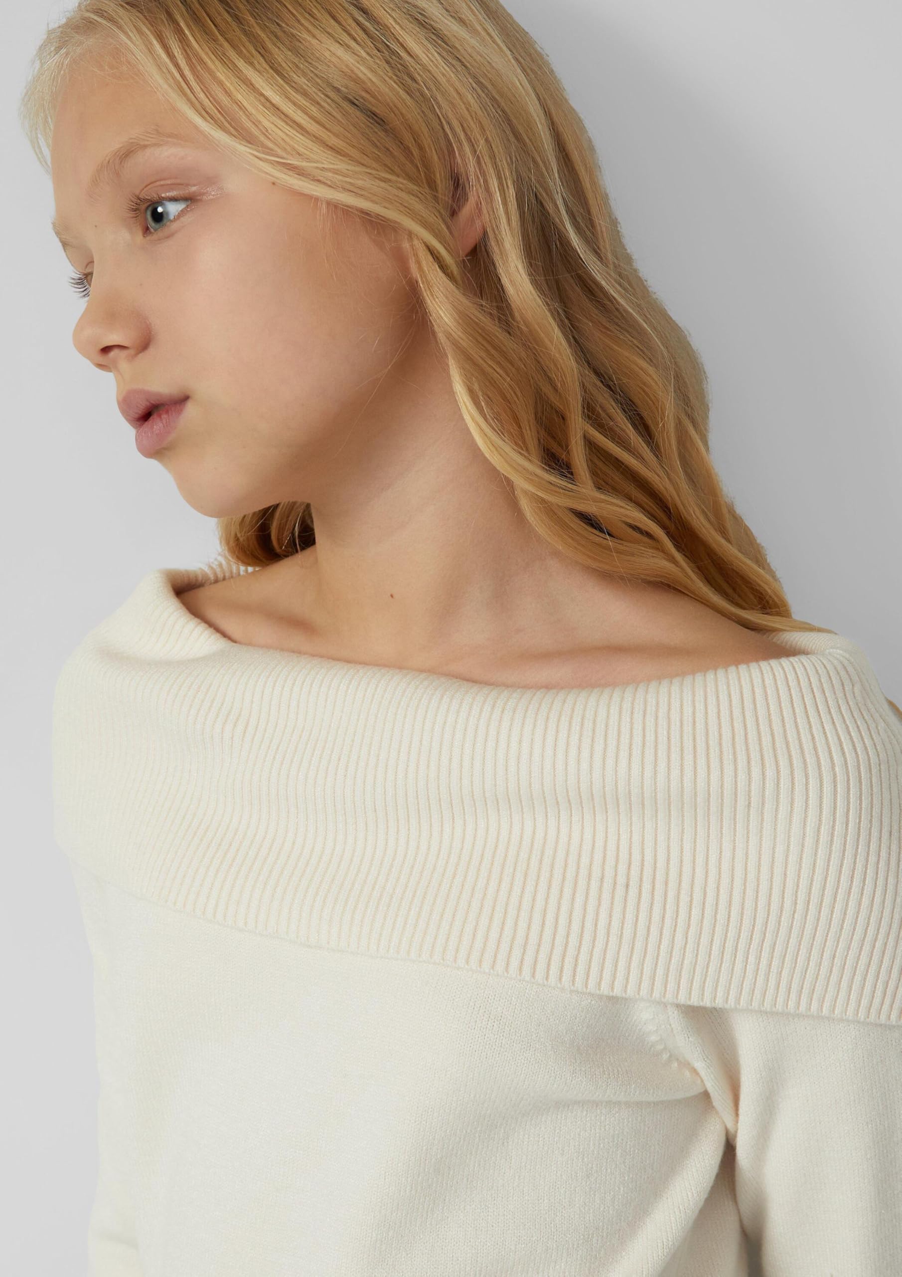 s.Oliver Mädchen 2173450 Pullover mit U-Boot Ausschnitt