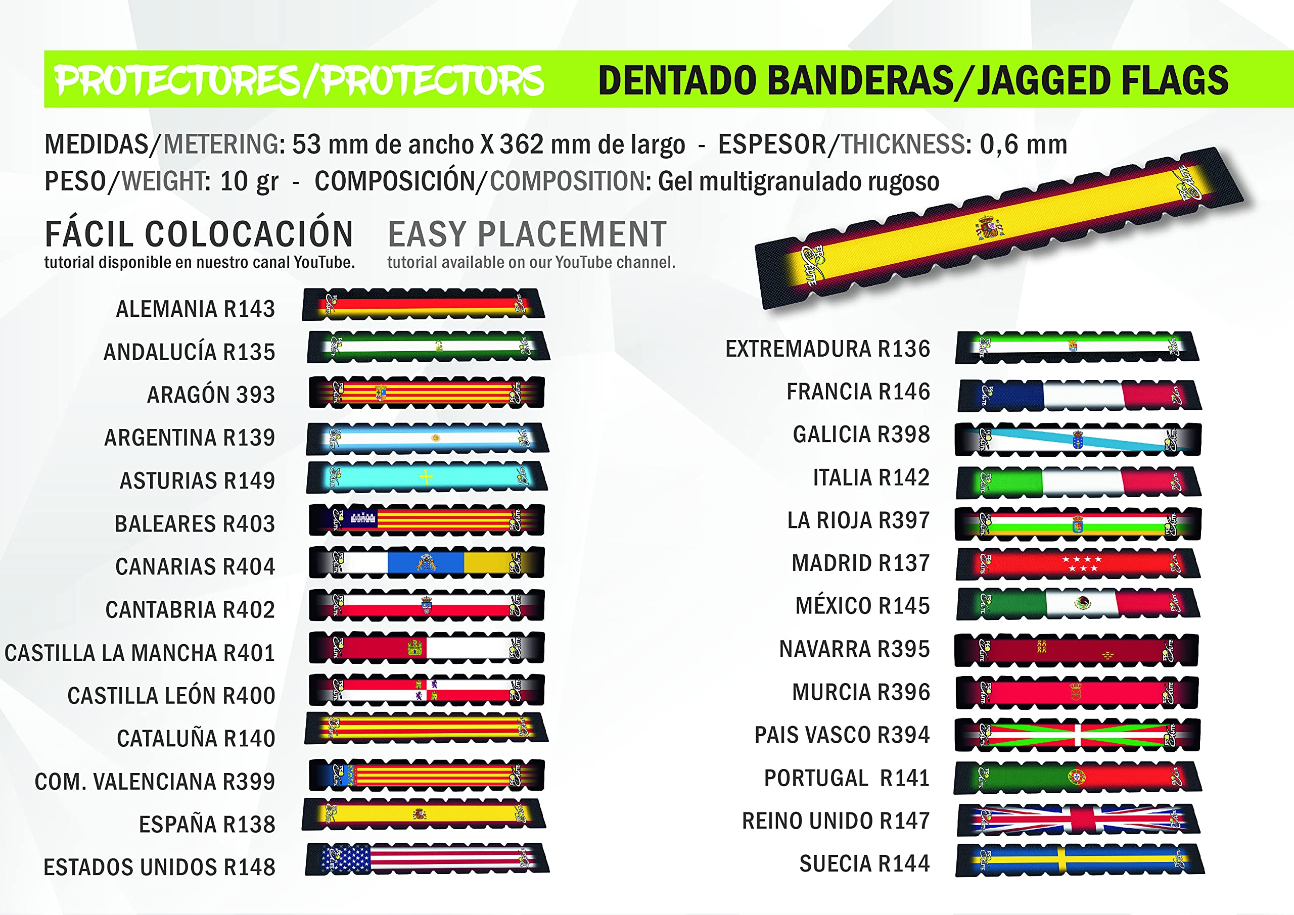 Protector Pala de Padel CÓMIC Autoadhesivo Pro Elite 36,2cm x 5,3cm x 0,6cm