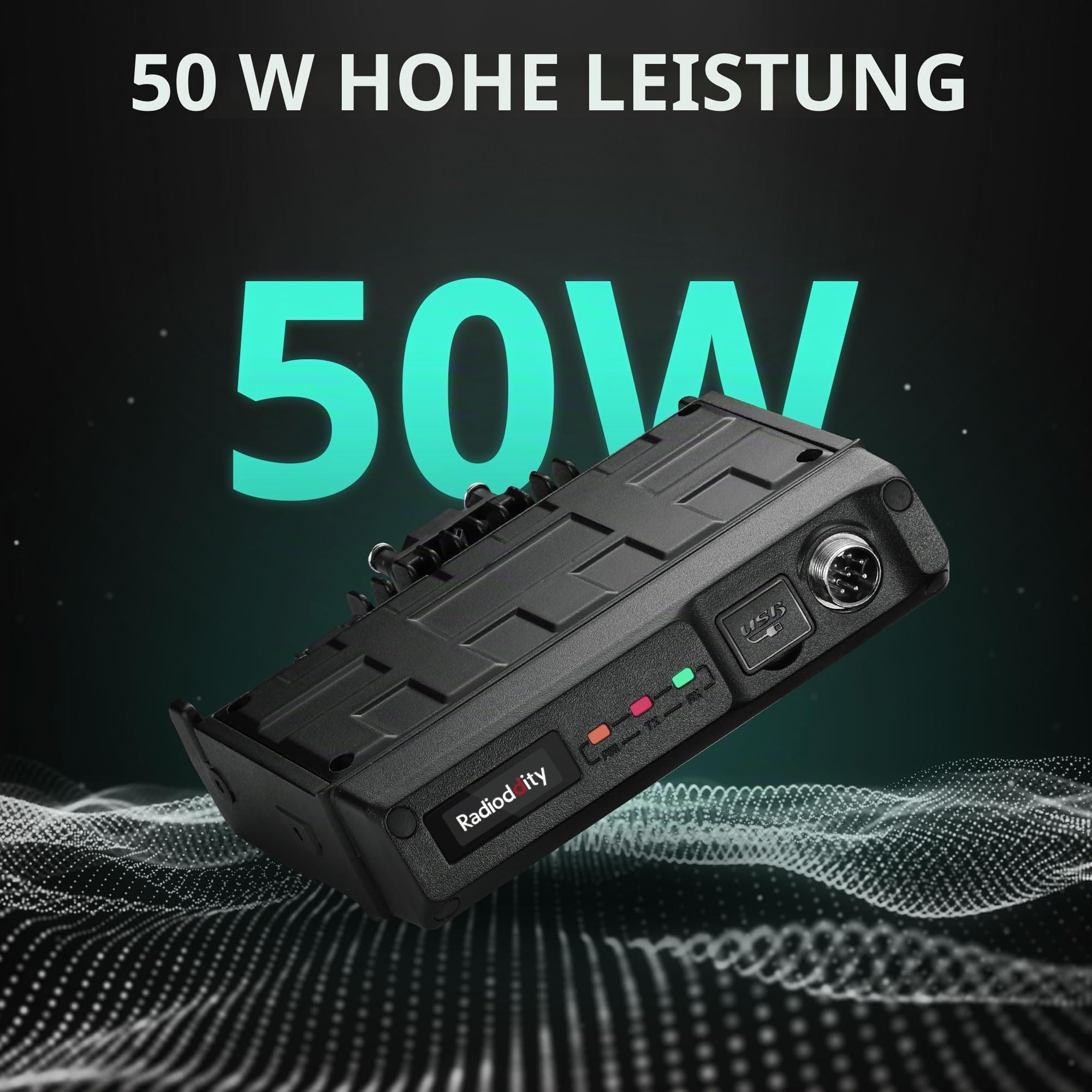 Radioddity DB50-B 50W Dualband-Mobilfunkgerät, VHF-UHF-Amateurfunk-Transceiver mit BT KISS TNC, APP-Programmierung, GPS und APRS für Offroad, LKW-Transport und Notfälle