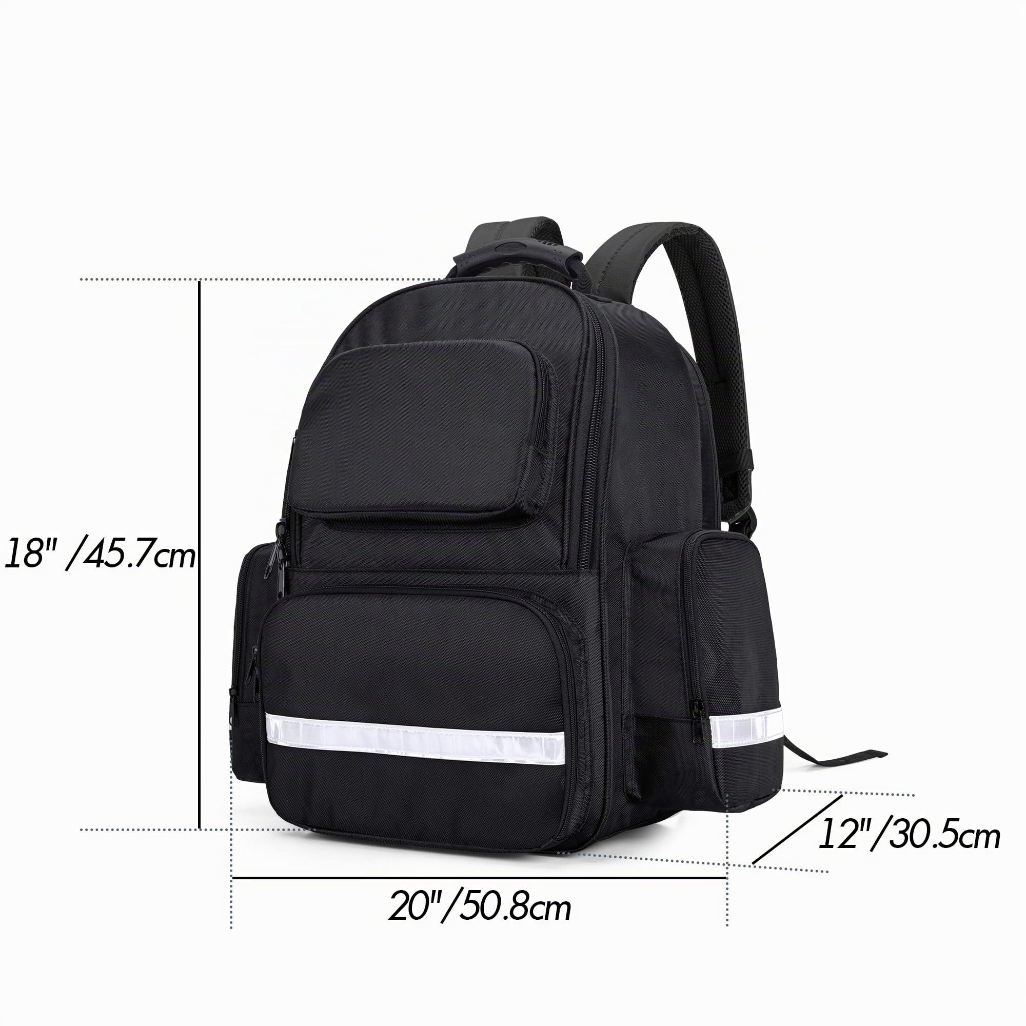 Trunab Bolsa de primeros auxilios Mochila de trauma vacía, Kits de emergencia médica Paquete de bolsa de salto para EMT, EMS, policía, bomberos, oficiales de seguridad