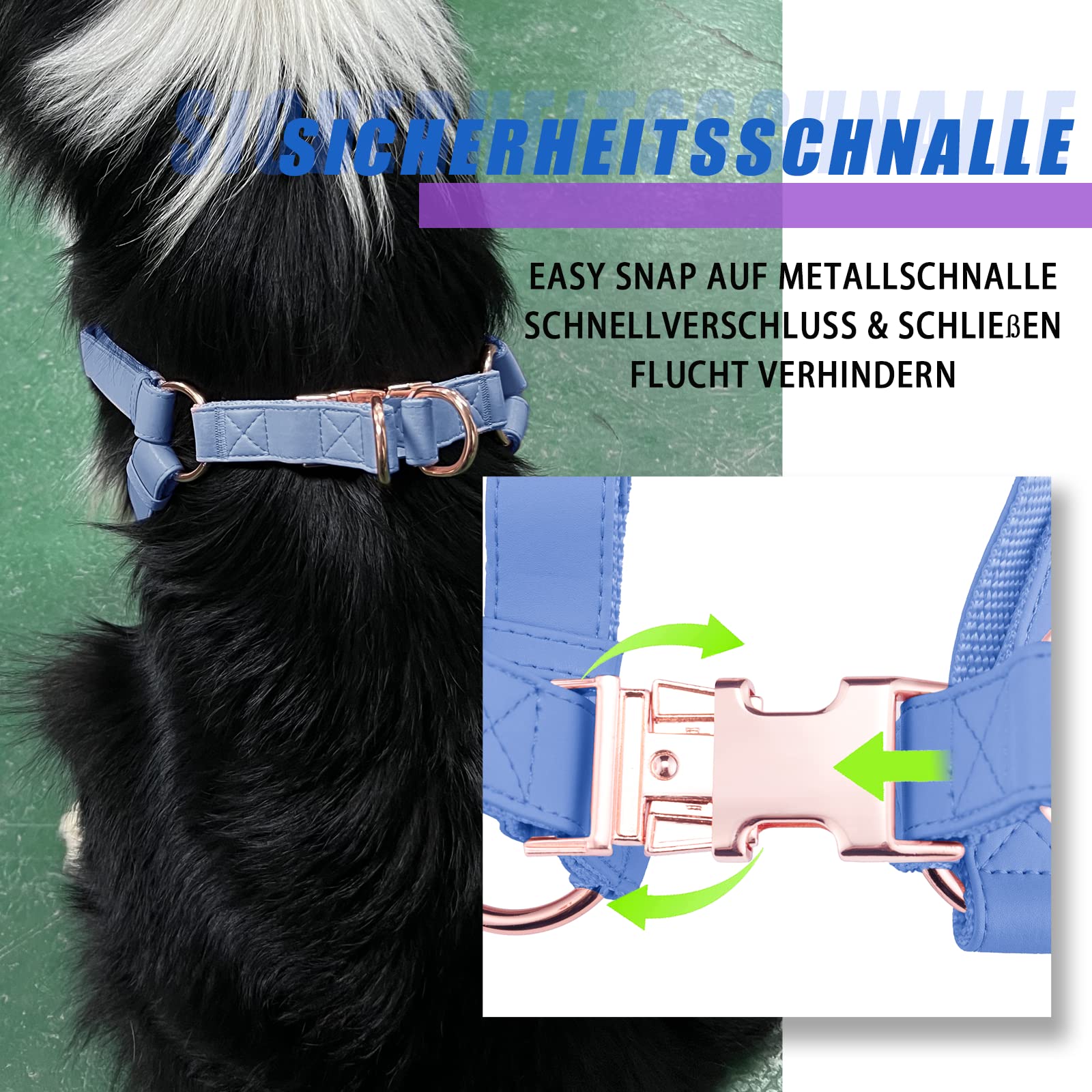 Anti-trektuigje voor honden, verstelbaar gevoerd borstharnas