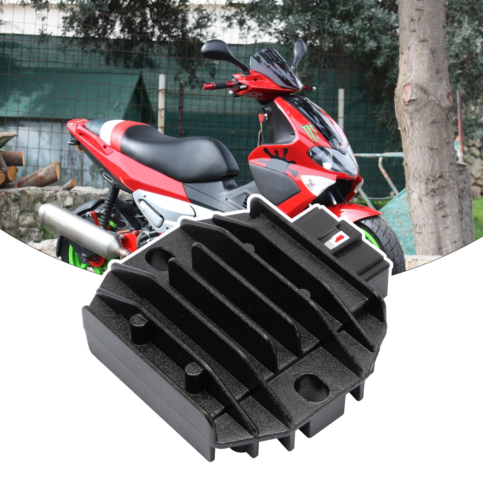 Regulador Corriente Moto compatible con SR50 Moijto Runner NRG Vespa Skipper Majesty SH640D-12 Rectificador regulador