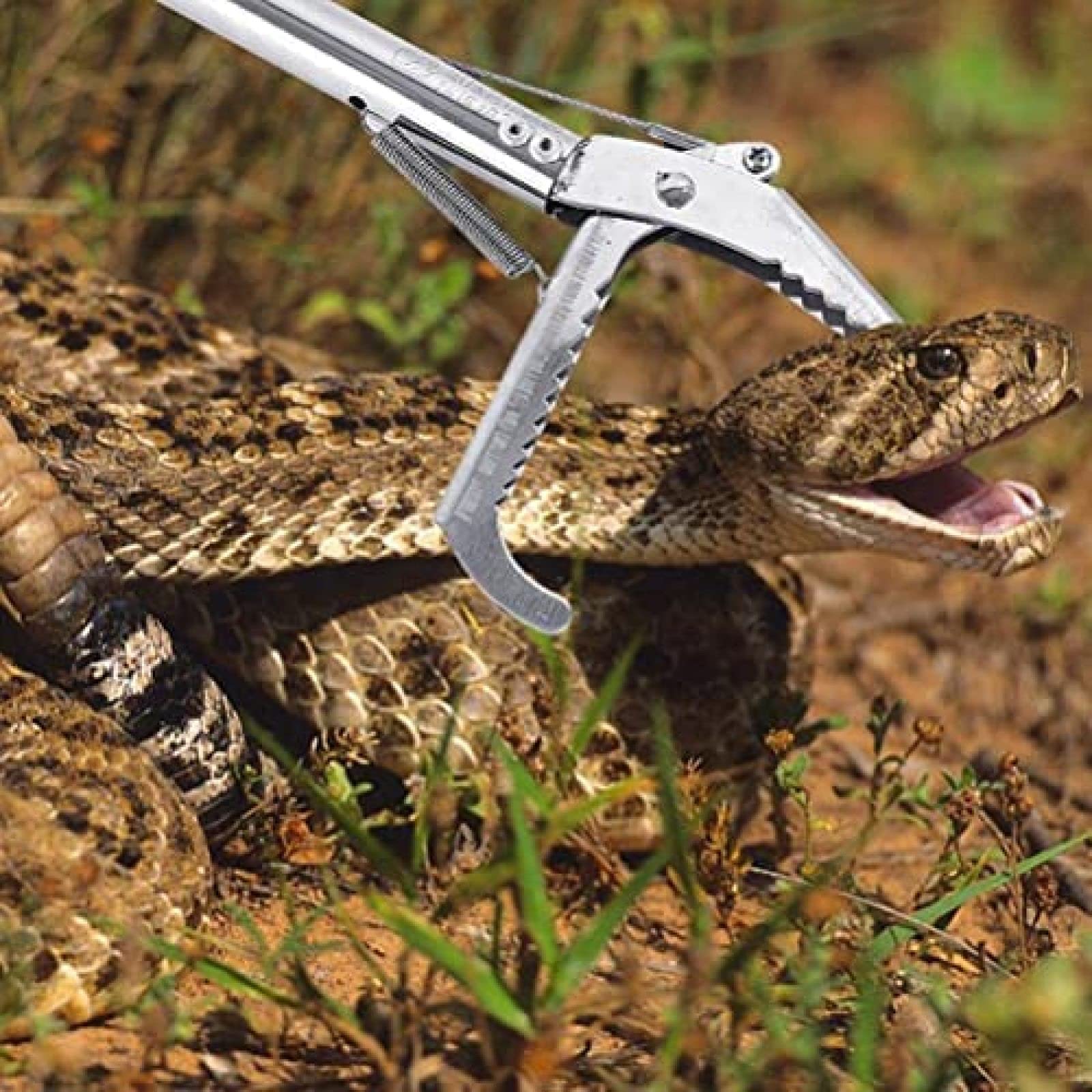 Schlangenfänger, 150 cm, robuste Schlangenzange, Reptilien-Aalgreifer, Edelstahl, breites Backenwerkzeug