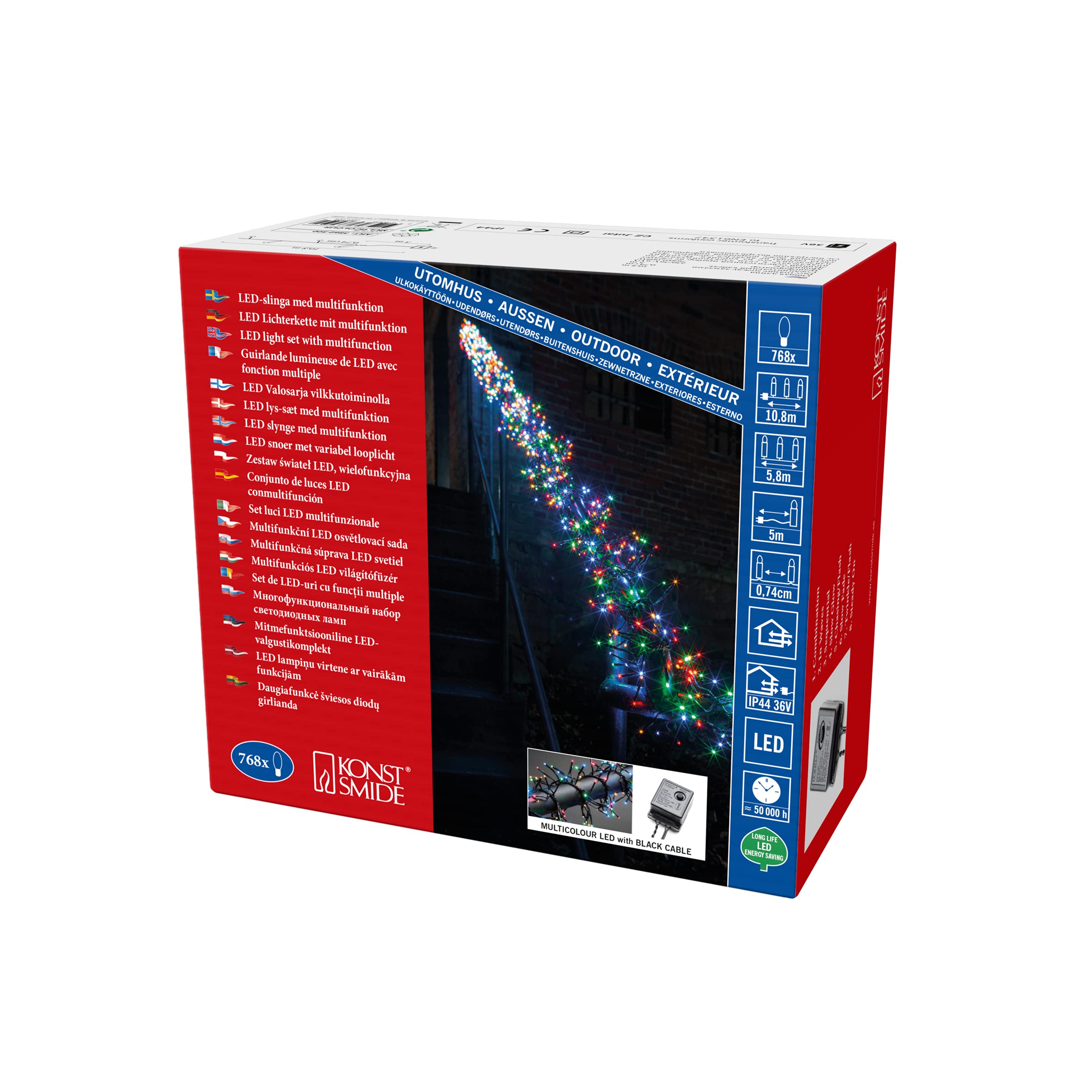 Konstsmide LED Cluster Christmas Outdoor Lights/Fairy Lights / 8 Functions