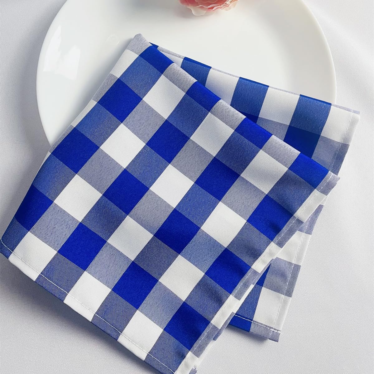 ANEIDA 2/4/6/12 stücke 45 * 60 cm Rot Weiß Buffalo Plaid Servietten Baumwolle Leinen Servietten Tuch Tisch Serviette Wiederverwendbar Für Weihnachten Tisch Tischset