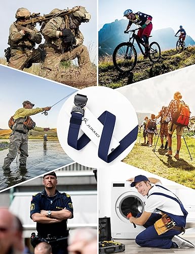 Miniatura 5 de Cinturón táctico JUKMO, cinturón de nailon para pistola militar de 1.5 pulgadas con hebilla de liberación rápida resistente