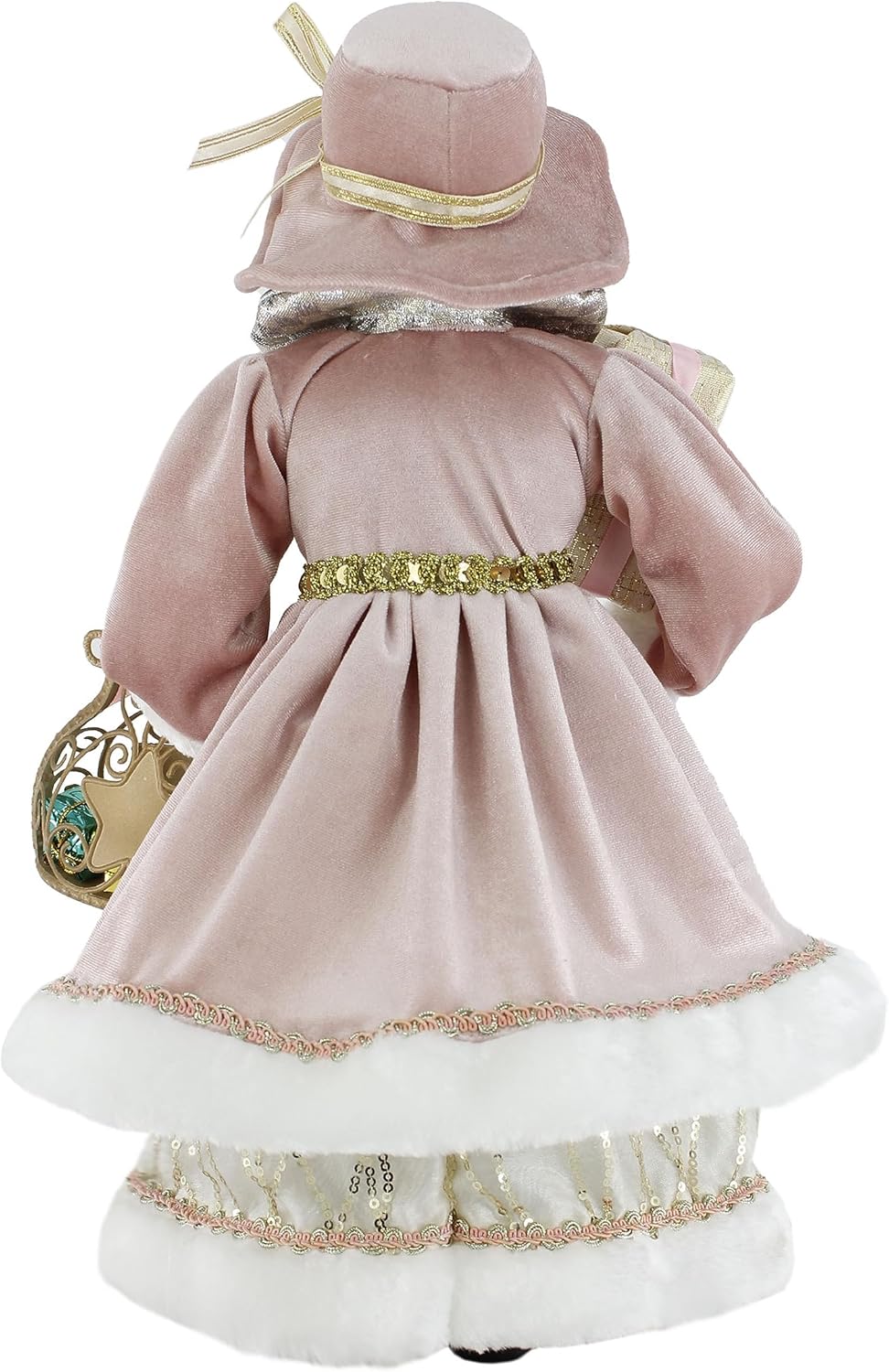 Windy Hill Collection Rose Gold Elegance Mrs. Claus 16" Inch Mrs. Santa Claus Standing Figurine Decoration 163064