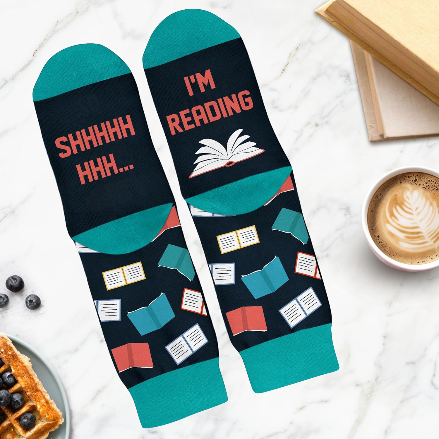 Book Lovers Gifts, Funny Reading Socks for Book Lovers, Cute Gifts for Readers Women, Ideal gifts Socks For Reader - Image 5