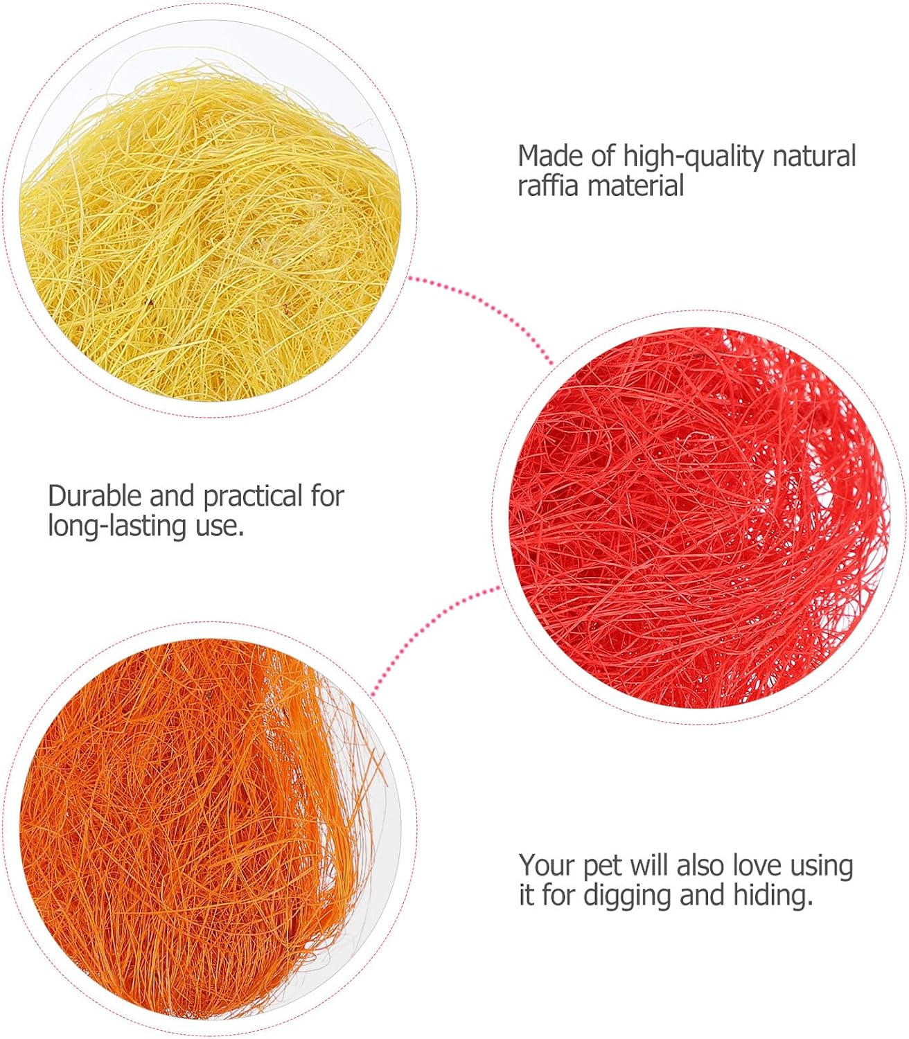 SOIMISS Natural Raffia Silk Bird Nest Filler 6 Pieces DIY Easter Box Stuffing Craft Material Flower Packing Decorative Filling Random Color