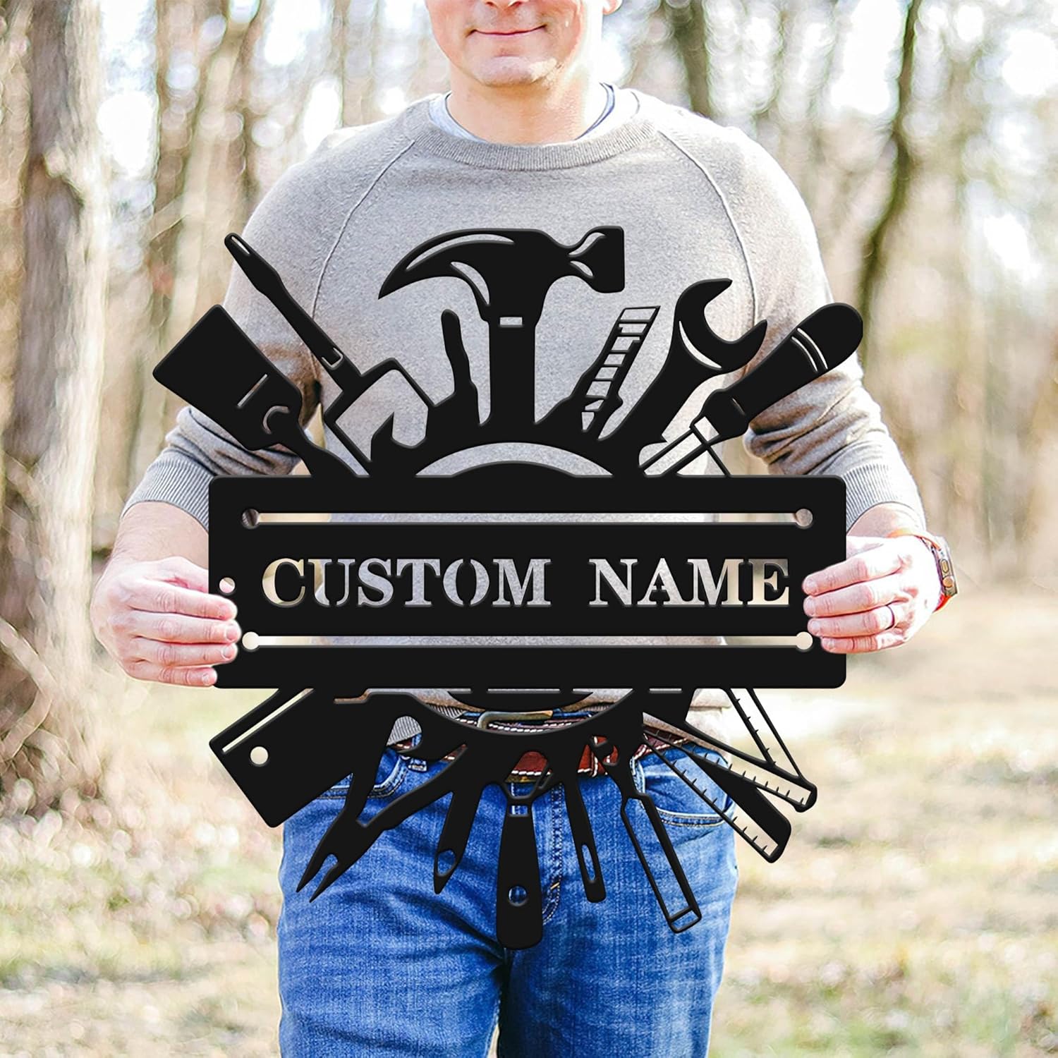 Personalized Tool Shed Sign Metal Sign,Customized Last Name/Family Name Metal Sign,Custom Garage Sign,Shed Sign for Dad/Husband,Father's Day Gift,Housewarming Gift,Decorative Sign Outdoor