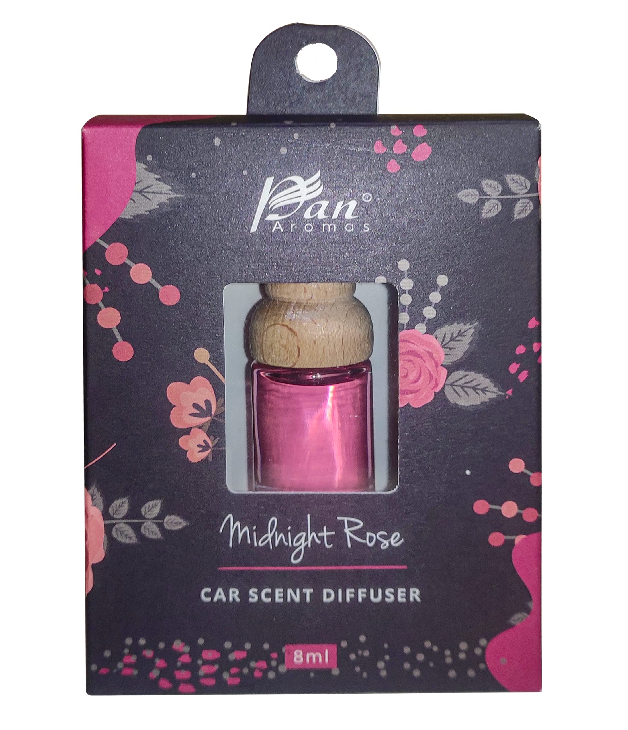 Pan Aromas 8ml Car Scent Reed Diffuser - Midnight Rose
