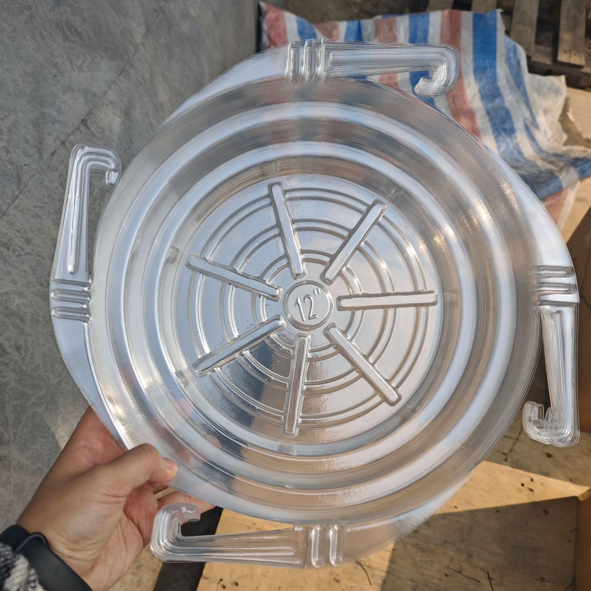 20 Transparente Untersetzer 6-12 Zoll für Hängeampeln(12inch)