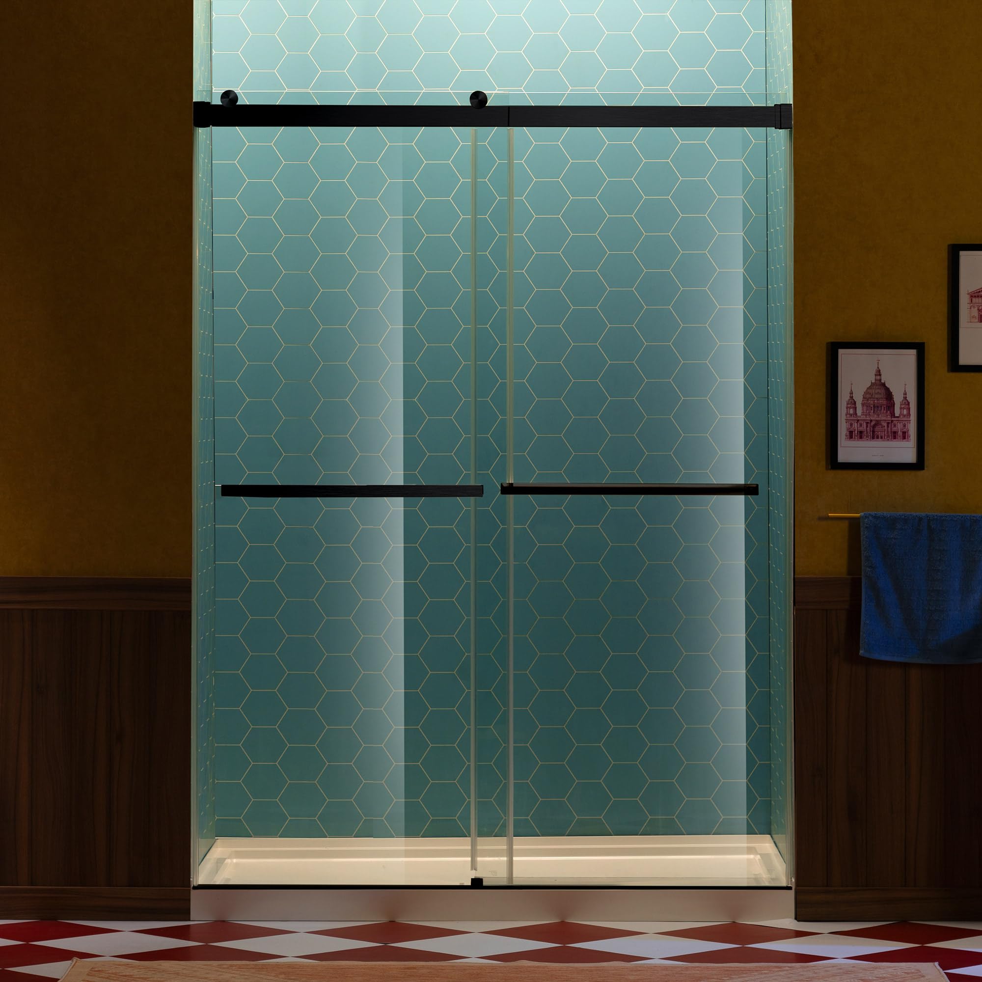 Woodbridge 56-60 W x 80 H Double Sliding Shower Door