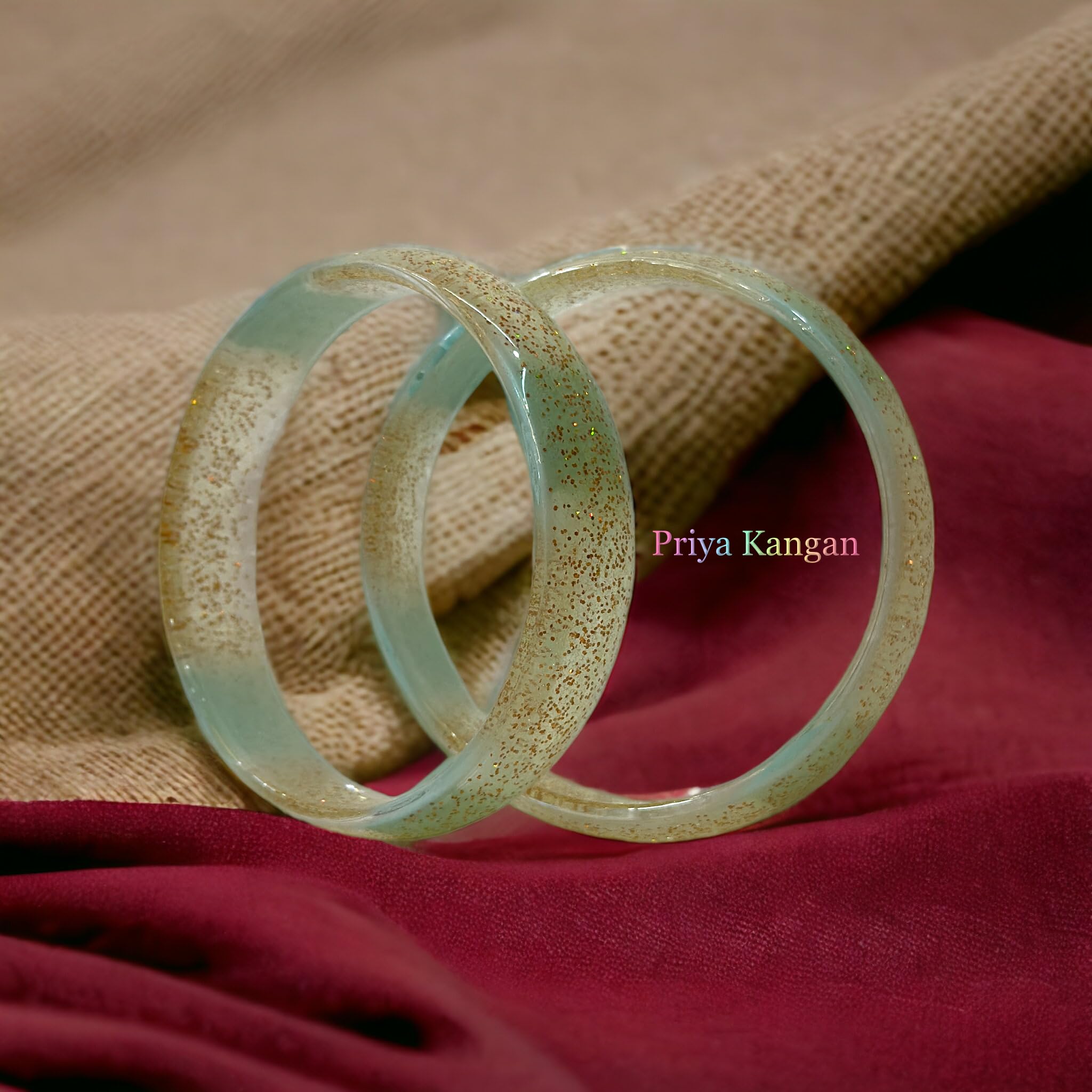 Sparkling Glass Bangle Kada - 2.60 (Medium)