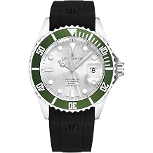 Revue Thommen Mens Diver Silver Dial Rubber Strap Swiss Automatic Watch 17571.2824