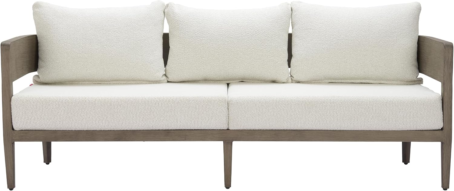 Zuo Foret Sofa Beige, Beige Sofa, Modern Style, Patio Furniture, Outdoor Fabric, Seats up to 3, Aluminum, Outdoor Living, 77.4" W x 28.7" D x 31.5" H, Non-Stackable