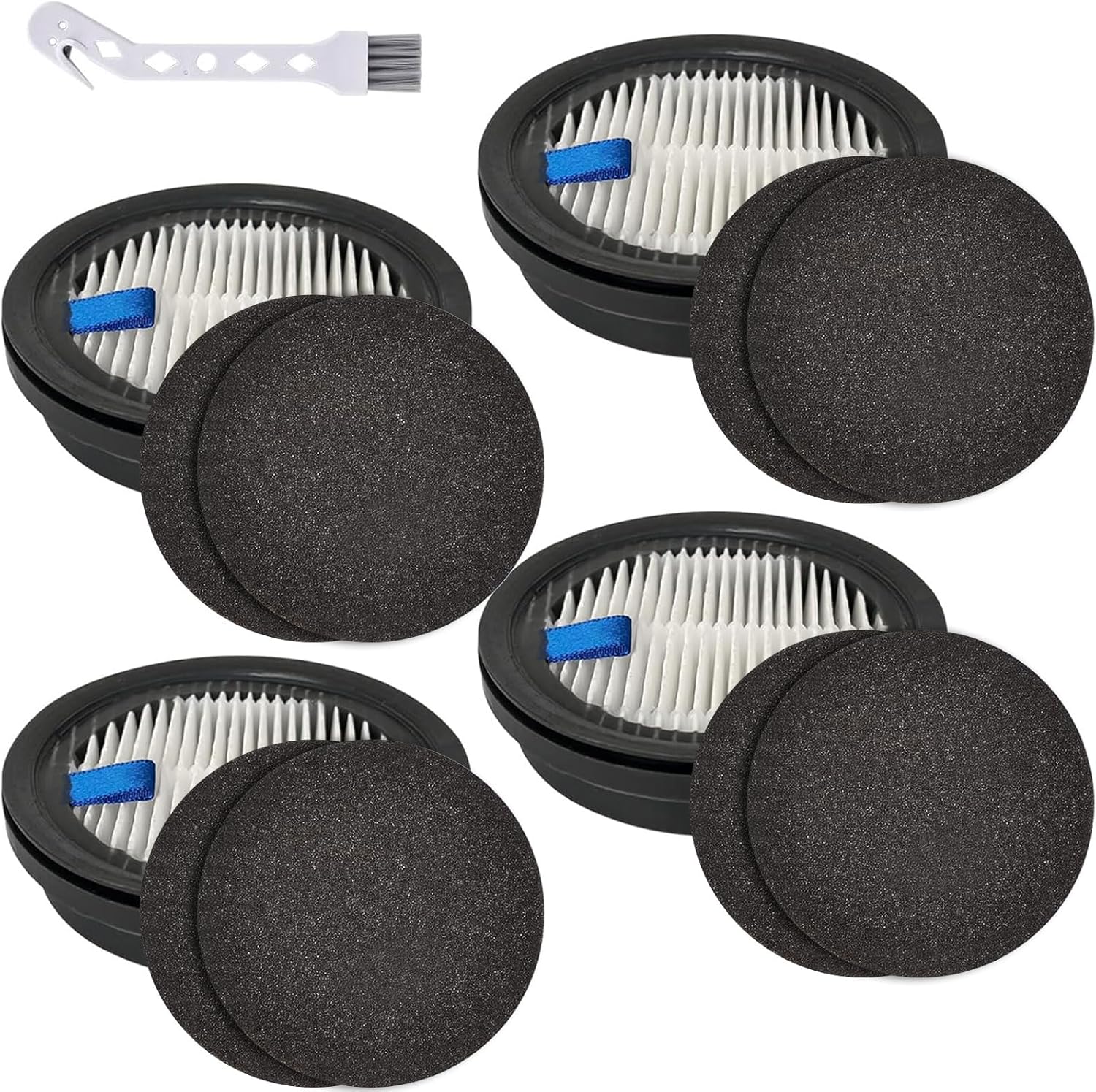 4 Pack HEPA Filters and 8 Pack Sponge Filters