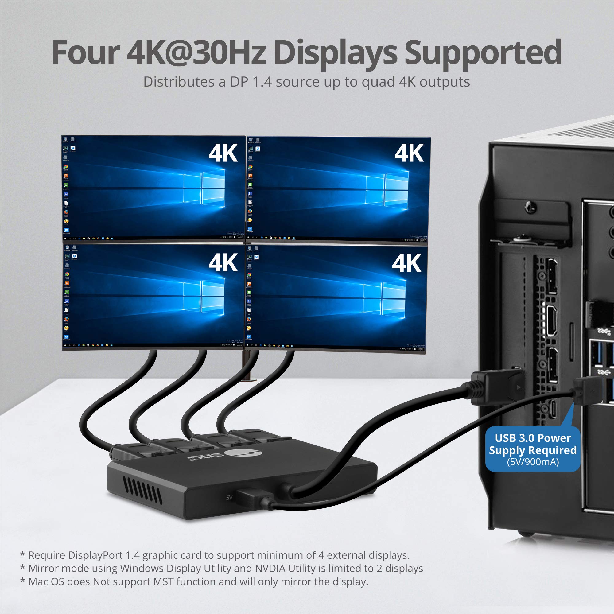 DisplayPort MST Hub 4K 