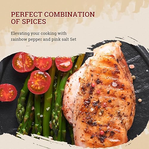 Miniatura 4 de 52USA Mezcla de pimienta arcoíris de 12 onzas + sal rosa del Himalaya gruesa, 2 libras (paquete de 2), Kosher, empaquetada para mantener la pimienta