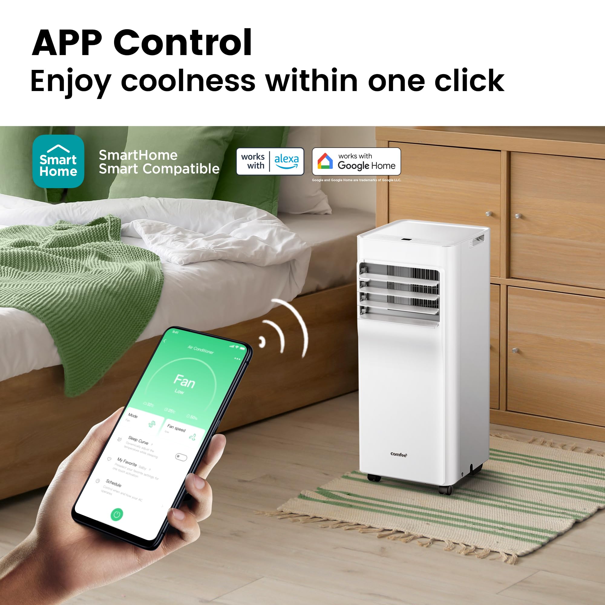 COMFEE' IGLOO MPPA 09CRN7 Condizionatore Portatile 9000 BTU/H, Breezy Cool Pro 2.6, Controllo WiFi, 3-in-1,Raffreddamento, Deumidificazione, 24H Timer (Ricondizionato)