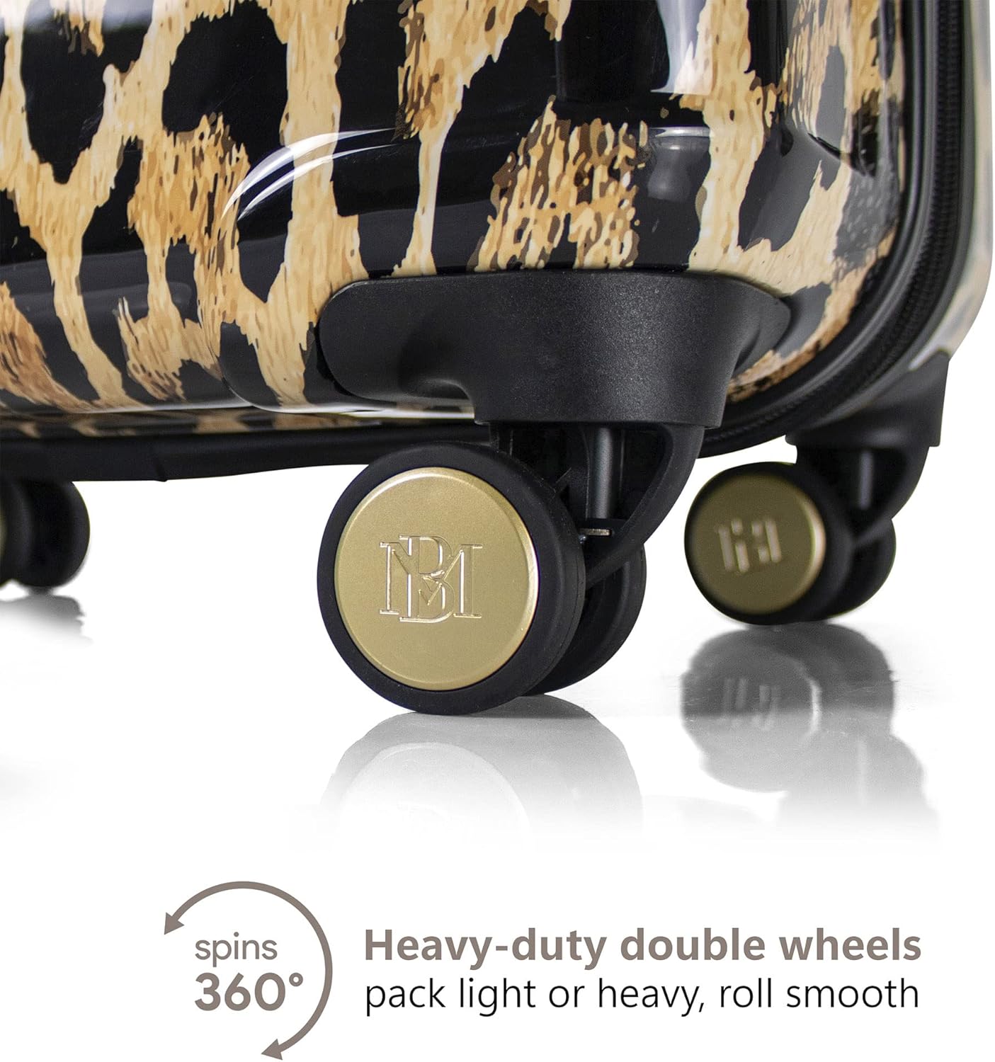 review Badgley Mischka Leopard 3 Piece Expandable Luggage Set