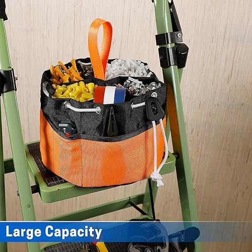 Miniatura 6 de Bolsas de tornillos de 16 bolsillos, bolsa de piezas pequeñas, bolsa de tornillo, bolsa de uñas apiladas en cubo de 5 galones, bolsa de paracaídas