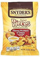 Vista 1 de Snyder's Of Hanover - Piezas de pretzel de mostaza y cebolla de masa madre dura, 3.5 onzas
