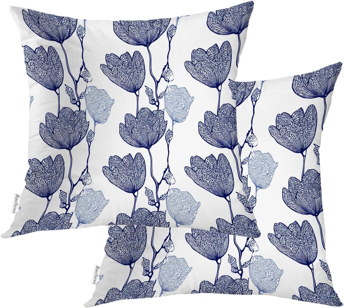 Nautical Small Boats Throw Pillow Covers, Seaside Marine Cushion Cover Digital Blended Hidden Zipper Decorative Pillowcases for Bedroom Lumbar 20X26 in 2 Pcs